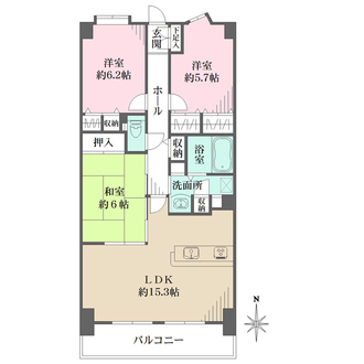 ライオンズマンション新伊丹の間取図