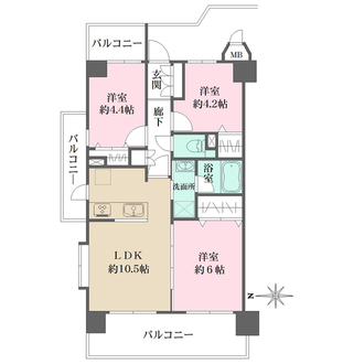 藤和ライブタウン立花の間取図