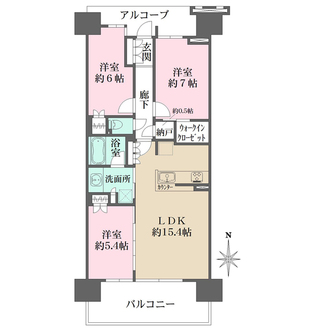 プラウドシティ塚口マークスカイの間取図