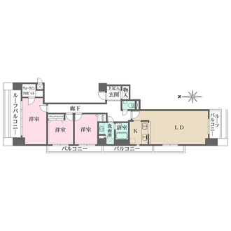 ライオンズマンション尼崎の間取図