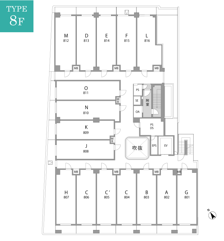8階平面図