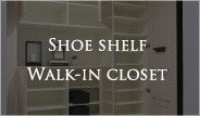 Shoe shelf Walk-in closet
