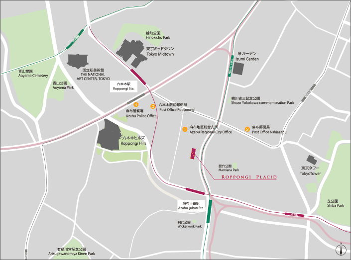 area map:Public facilities